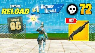 72 Elimination Solo Vs Squads Reload "Zero Build" Gameplay Wins (Fortnite RELOAD chapter 5)