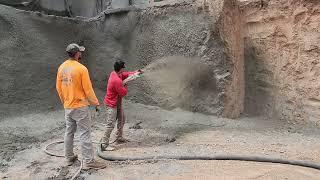 Arvin on the Shotcrete Nozzle of the Reinert XR536.