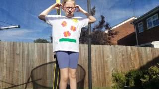 Gymnastics on a trampoline!