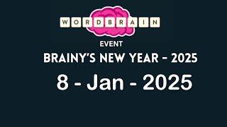 Wordbrain Brainy’s New Year Event January 8 2025 Answers | Wordbrain Brainy’s New Year Event 2025