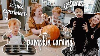 Science Experiments and Pumpkin Carving// Halloween 2021 VLOG