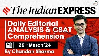 Indian Express Editorial Analysis by Chandan Sharma | 29 March 2024 | UPSC Current Affairs 2024