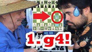 GM Hikaru Stunned At Famous Master's 1.g4 Grob Opening! FM Mark The Duck vs GM Hikaru