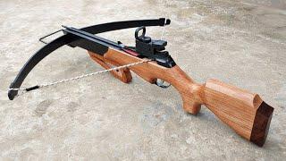 How to make a simple wooden crossbow at home