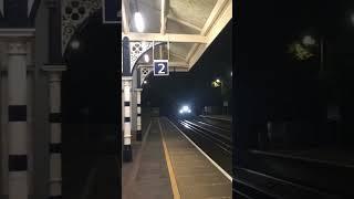 56050 & 56049 Power Up Past Sway Railway Station on Platform 1 heading to Eastleigh east yard.