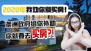 【澳洲地产】澳洲政府给你购房补助，你就要去买房？！2020年我劝你别买房，只有一类人可以买