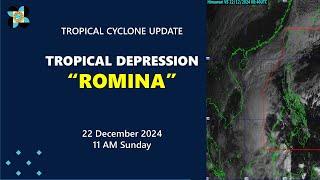 Press Briefing: Tropical Depression #Romina at 11:00 AM | Dec 22, 2024 - Sunday