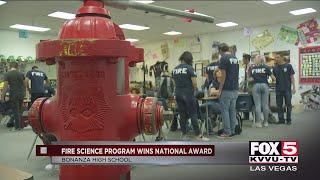 Local high school students learn about fire science