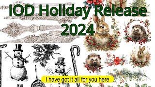 IOD 2024 Holiday Release - Transfers, Stamps, Moulds & a Paint Inlay