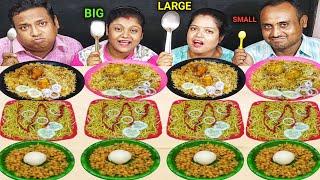 BIG VS MEDIUM VS SMALL SPOON FOOD CHALLENGE // BENGALI FOOD CHALLENGE // food family & more