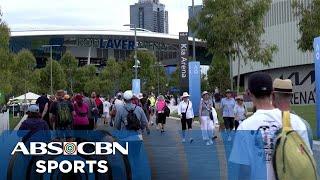 Sudden downpour sends fans scurrying for cover on first day of Australian Open | SOUNDBITES