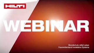 WEBINAR über Brandschutz mit Hilti – Feuerwiderstand Installationssysteme