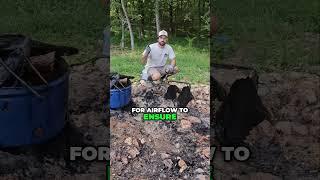 Easily Burn a Stump: The Drill Method Revealed #diy#burn #fire #stump #fyp #drill #fuel #holes #cook