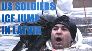 US soldiers ice jump in Latvia