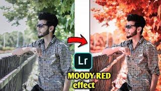 Lightroom MOODY RED effect photo editing || Manual colour correction || Lightroom Editing