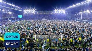 GOODISON PARK IN RAPTURES  Fans invade pitch as Toffees stay up