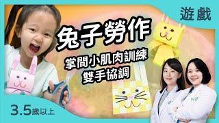 玉兔勞作 掌間小肌肉訓練、雙手協調│適合3.5歲以上│恬兒職能治療師