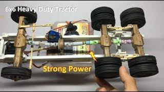 How to Make 6x6 Heavy Duty Tractor Truck Off-Road from Cardboard and Plastic RC Handmade