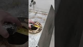 Easy way to cut LVP around toilet Flange#shorts #diy #floor