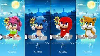 Baby Amy - Baby Sonic - Baby Knuckles - Baby Tails  | Tiles Hop Edm Rush !!