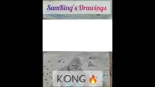 Godzilla drawing| Kong drawing| Monsterverse Drawings| SamKing arts