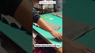 Matilda Musical costume sewing project in 60 seconds #shorts #diy #cosplay #maker #sewing