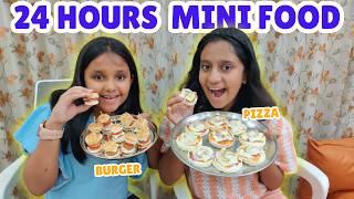 Eating only MINI FOOD for 24 Hours