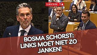 Debat met premier Schoof loopt meteen UIT DE HAND & Bosma schorst! 'Links moet niet zo JANKEN!'