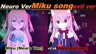 Neuro and Evil sing their Miku song version but I synced the videos