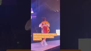 Fan Throws Something At Billie Eilish And This Is How She Reacted #shorts