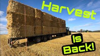 Harvest has Re-Started! Big Micks in! Straw Baling!