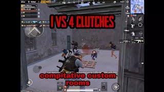 Best Clutches 1 vs 4 | Competitive Custom Room Gameplay | NR Gaming |