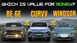 Mahindra BE 6e Vs Tata Curvv EV Vs MG Windsor EV | Which is Best ? | Antique Auto Car