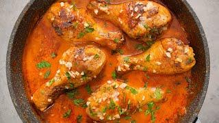 Delicious chicken in awesome sauce in a pan!