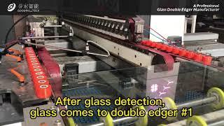 Glass double edger line for 8mm glass edging