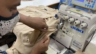 Sleeve Join of a tshirt | T-shirt manufacturing process | Over Lock Machine | 4 thread overlock