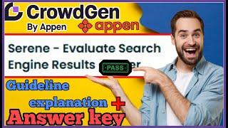 Serene Search Engine Result Guidelines & Answer Key 2025 | Crowdgen by appen #serene