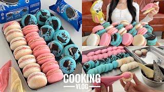 [VLOG]How to make the world's easiest jewel macarons‍Mass production with just one egg!