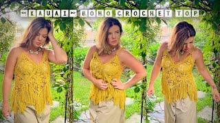 Красивейший топ в стиле БОХО ШИК! Boho chic crochet top tutorial, part 3