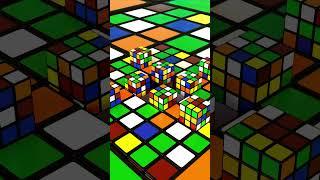 Satisfying Rubik's Slide and Quick Drop 3D Animation Loop