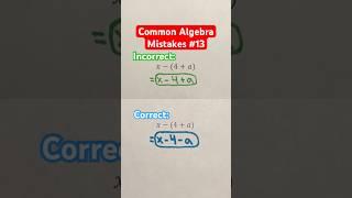 Common Algebra Mistakes #13 #Shorts #algebra #mistakes #math #maths #mathematics #education