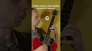 G major triads in open position across the fretboard #guitar #guitarpractice #jazz  #chords