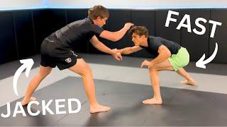 High Level Wrestler VS Fast D1 Wrestler (Takedowns for BJJ)