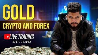 19 June Live Trading Session| Forex , XAUUSD & Crypto Live Stream | Devil Trader