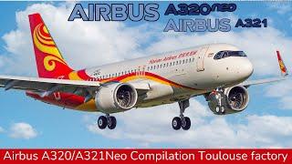 AIRBUS A320NEO & A321Neo Compilation, Airbus Toulouse Factory & Flight test (2024)