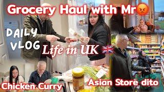 LIFE IN UK  | Grocery shopping haul | Baby food purée | Chicken curry | Filipina British couple