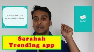 Sarahah | Trending social media application | Genuine information | Hindi