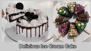 OREO ICE CREAM Popsicles | How To Make ice cream cake by Deniz cake