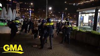 Unrest in Amsterdam as police make arrests after attacks on Israeli soccer fans