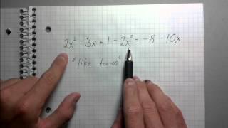 Combining Like Terms - Best Explanation